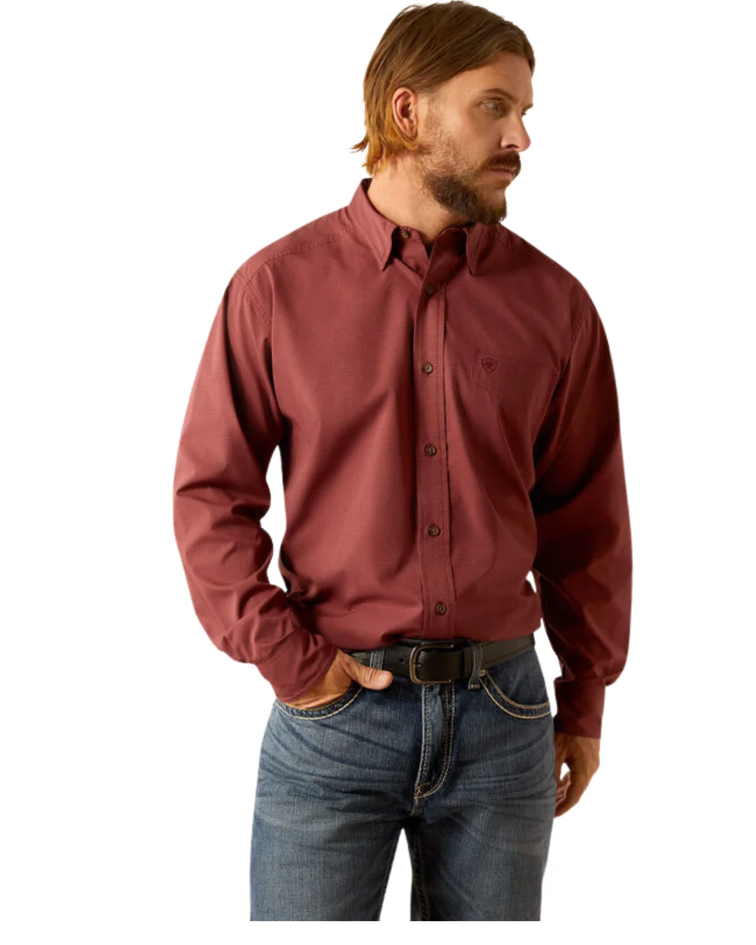 360 Airflow Classic Fit Shirt In Red Mahogany 10054884