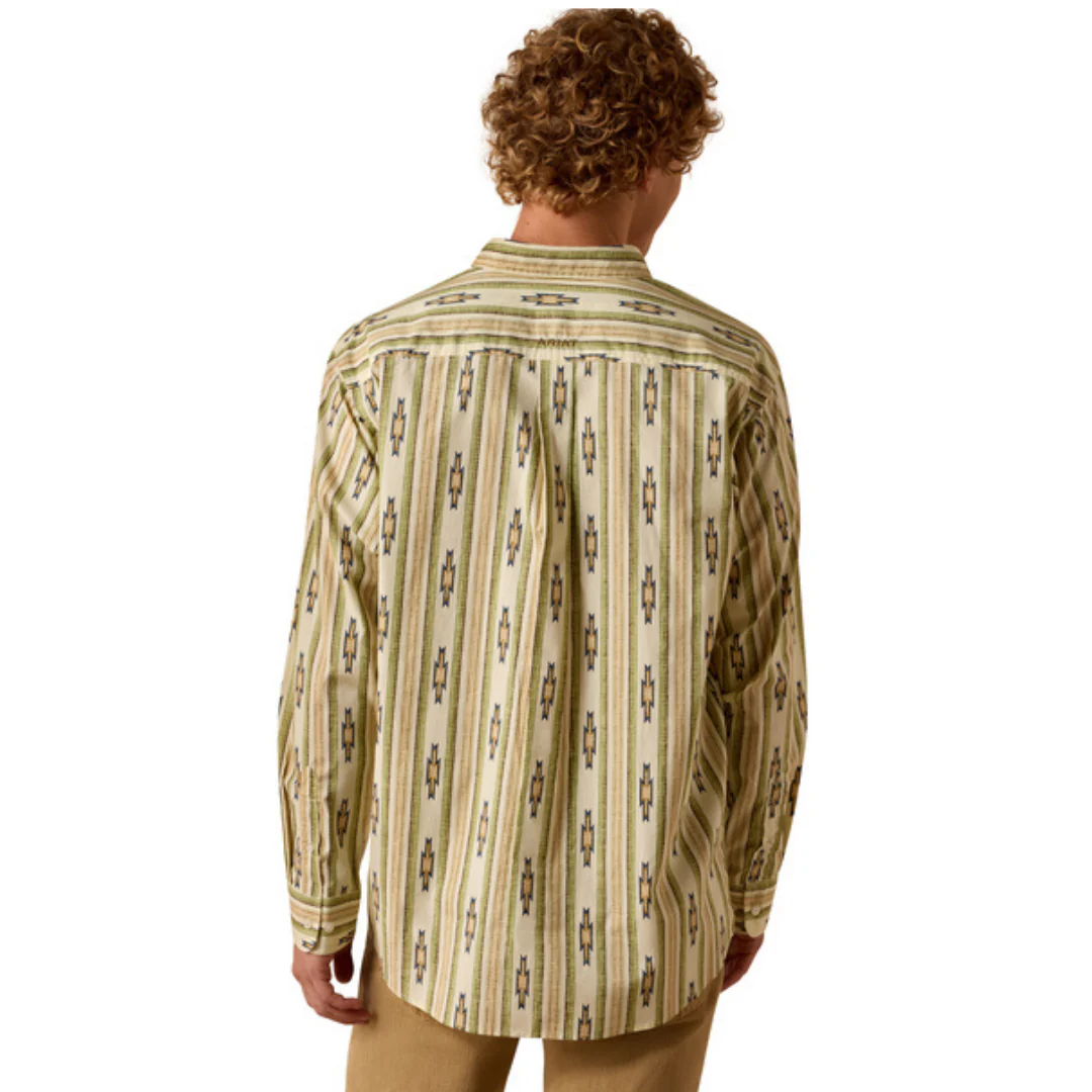 Men's Almond Oil Stripe Serape Stephon Classic Fit Shirt 10073595 - Image 2