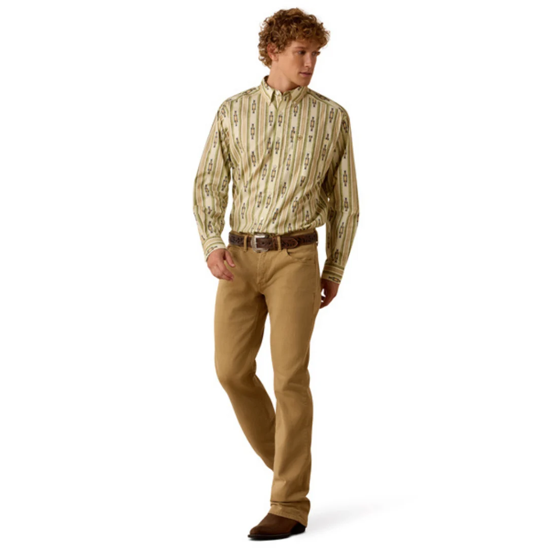 Men's Almond Oil Stripe Serape Stephon Classic Fit Shirt 10073595 - Image 3