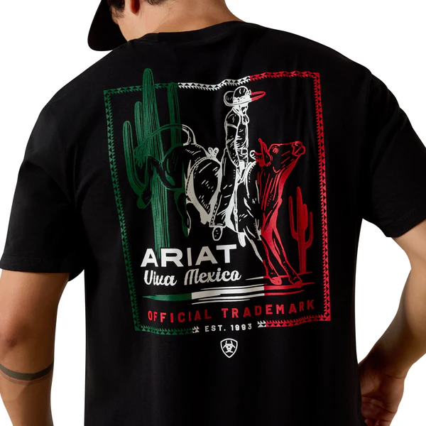 Men's Ariat Buckin Baqueno Classic Fit T-Shirt 10060967 - Image 3
