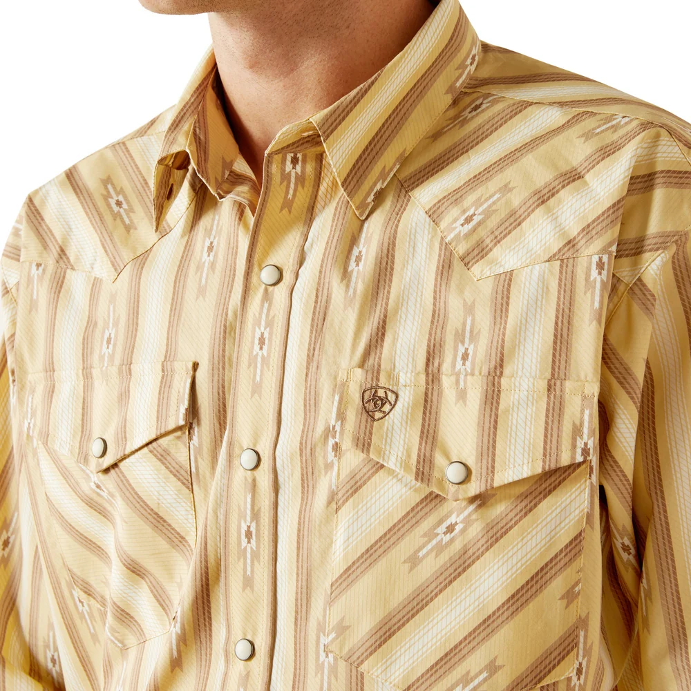 Ariat Men's Tommy Classic Fit Beige Shirt - Western Style 10062188 - Image 3