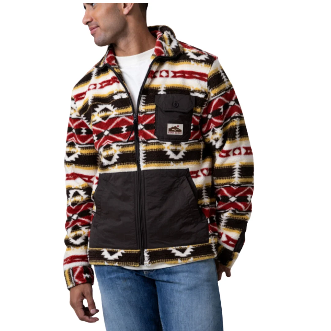 Men's Brown Aztec Fleece Sweatshirt MSW0000026 - Image 2