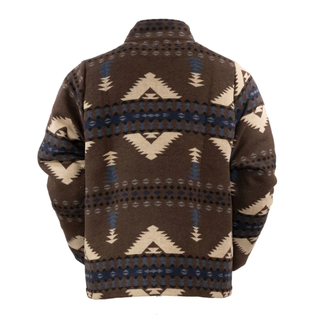 Men's Brown Charlie Henley Jacket By Outback 48736 - Image 2
