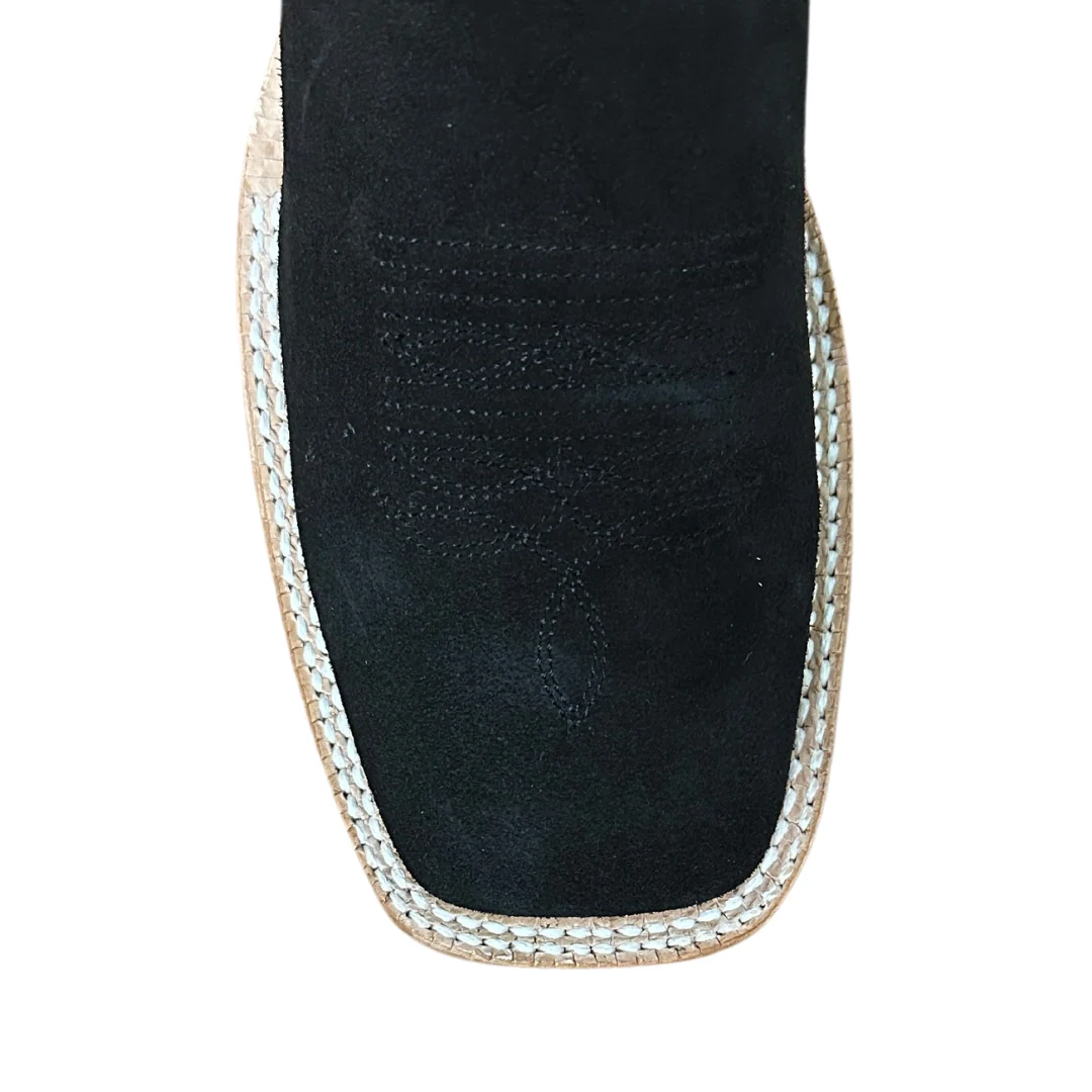 Men's Black Roughout Wide Square Toe Boot RW8036 - Image 3