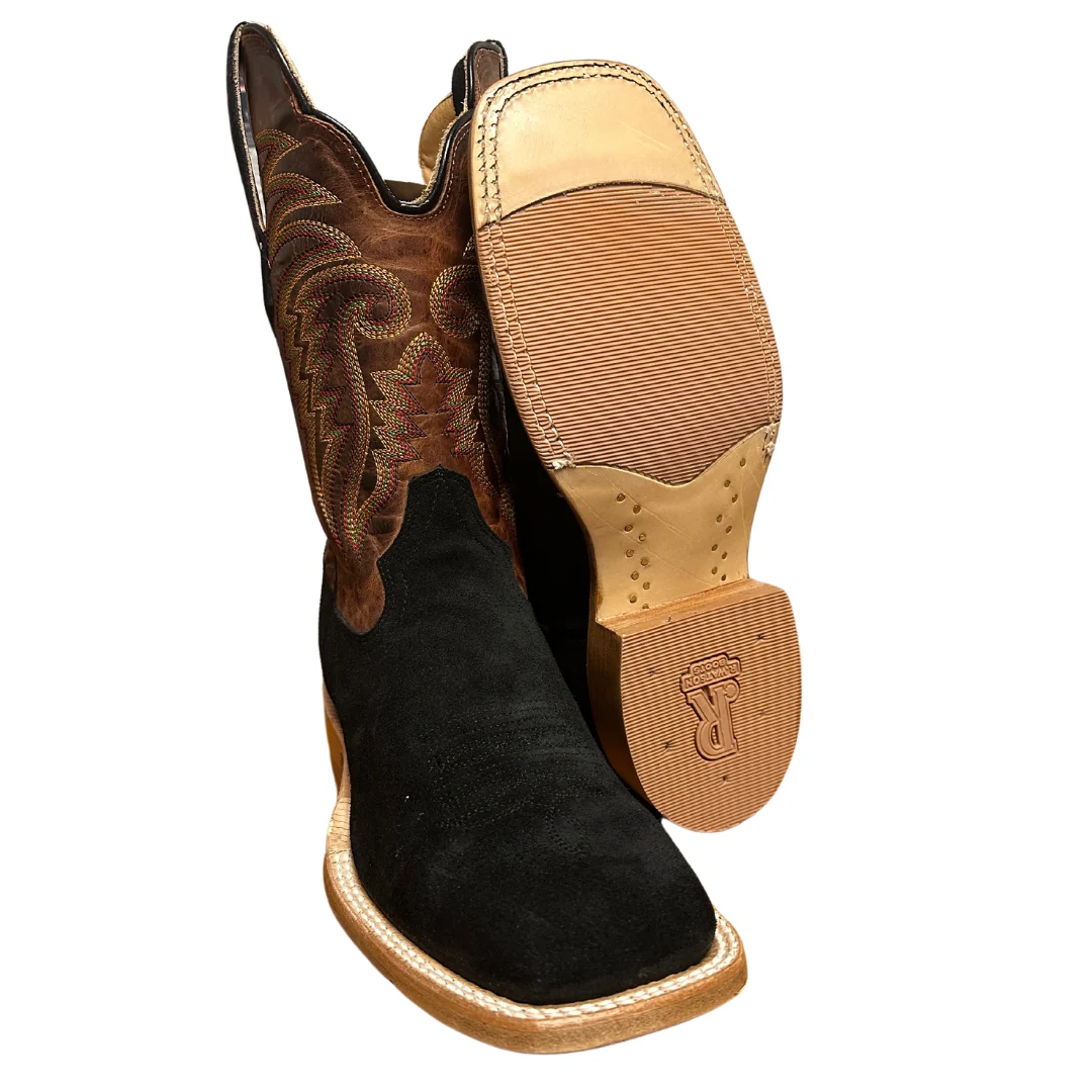 Men's Black Roughout Wide Square Toe Boot RW8036 - Image 5