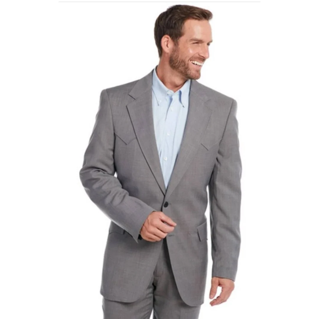 Men's Grey Lubbock Western Sport Coat by Circle S CC4515-15