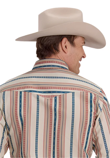 Men's L/S Vertical Performance Stripe Snap Shirt - 03-001-0068-0479 - Image 2
