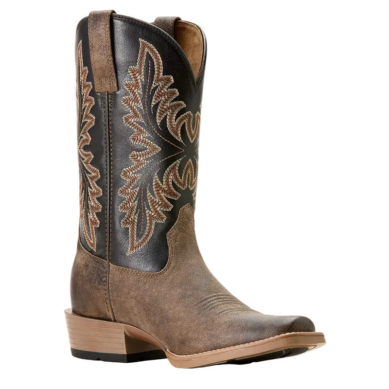 Men's Renegade Narrow Cutter Toe Cowboy Boot in Stone Black