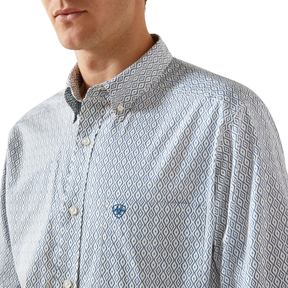Men's Santos Fitted Shirt In Cream - 10062245 - Image 3