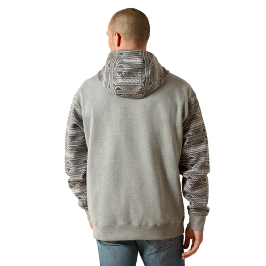 Men's Southwestern Serape Hoodie In Grey - 10062819 - Image 2