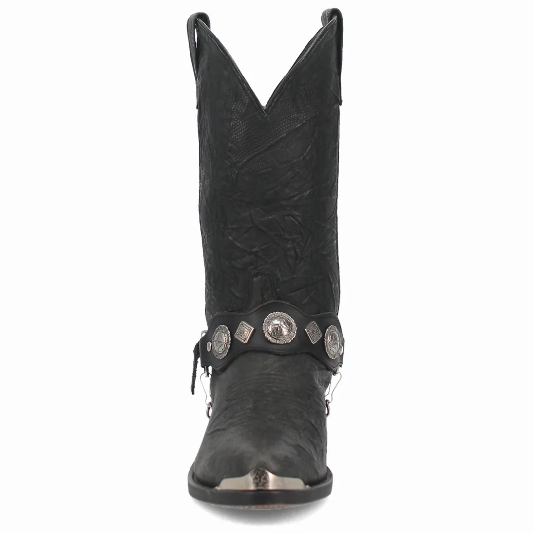 Men's Suiter Black Concho Leather Boot By Dingo DI02175 - Image 4