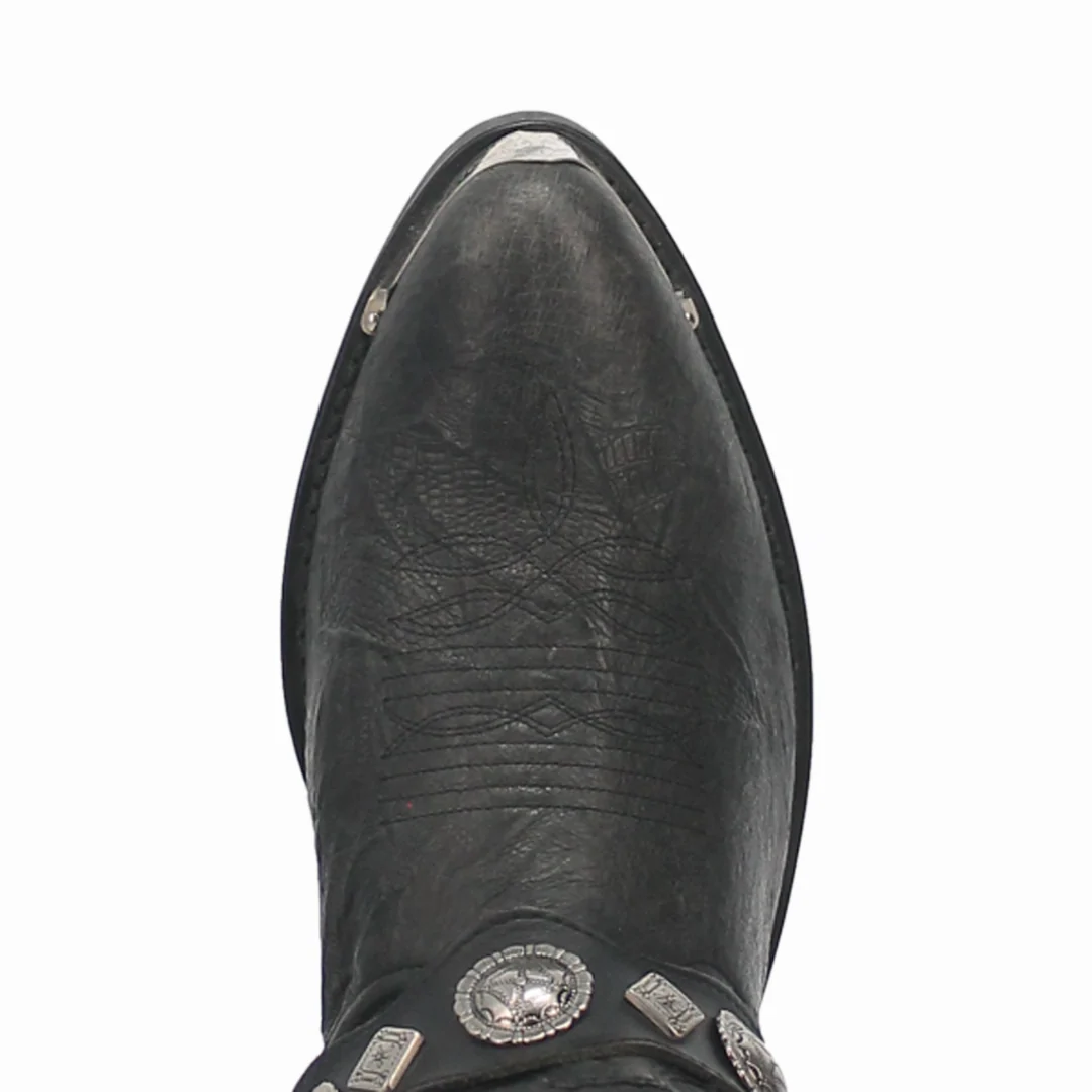 Men's Suiter Black Concho Leather Boot By Dingo DI02175 - Image 6