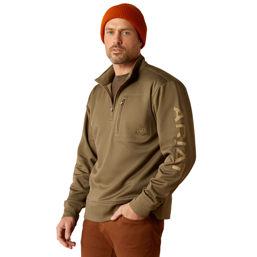 Men's Ariat Team Logo 1/4 Zip Sweatshirt 10052809 - Image 2