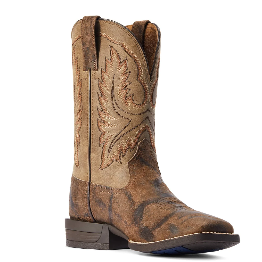 Men's Wilder Antique Grey/Brown Bomber Cowboy Boot by Ariat 10042466