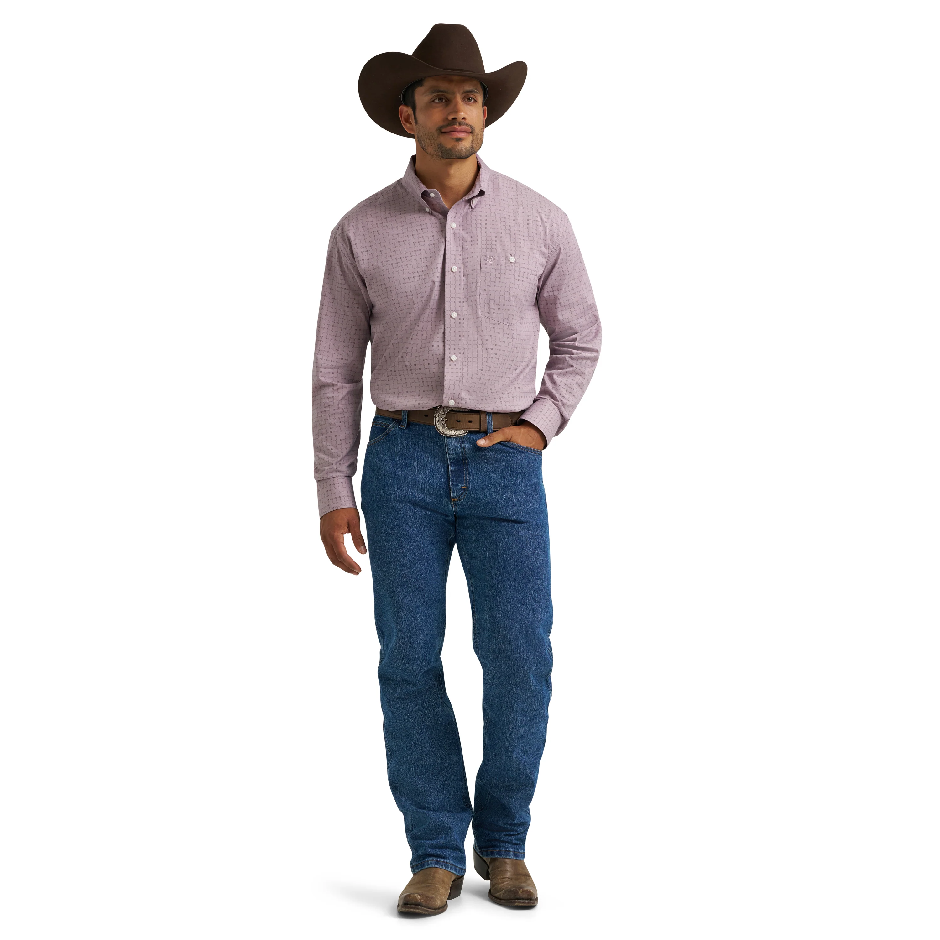 Men's Wrangler® Classic Long Sleeve Shirt - Relaxed Fit - 112365860