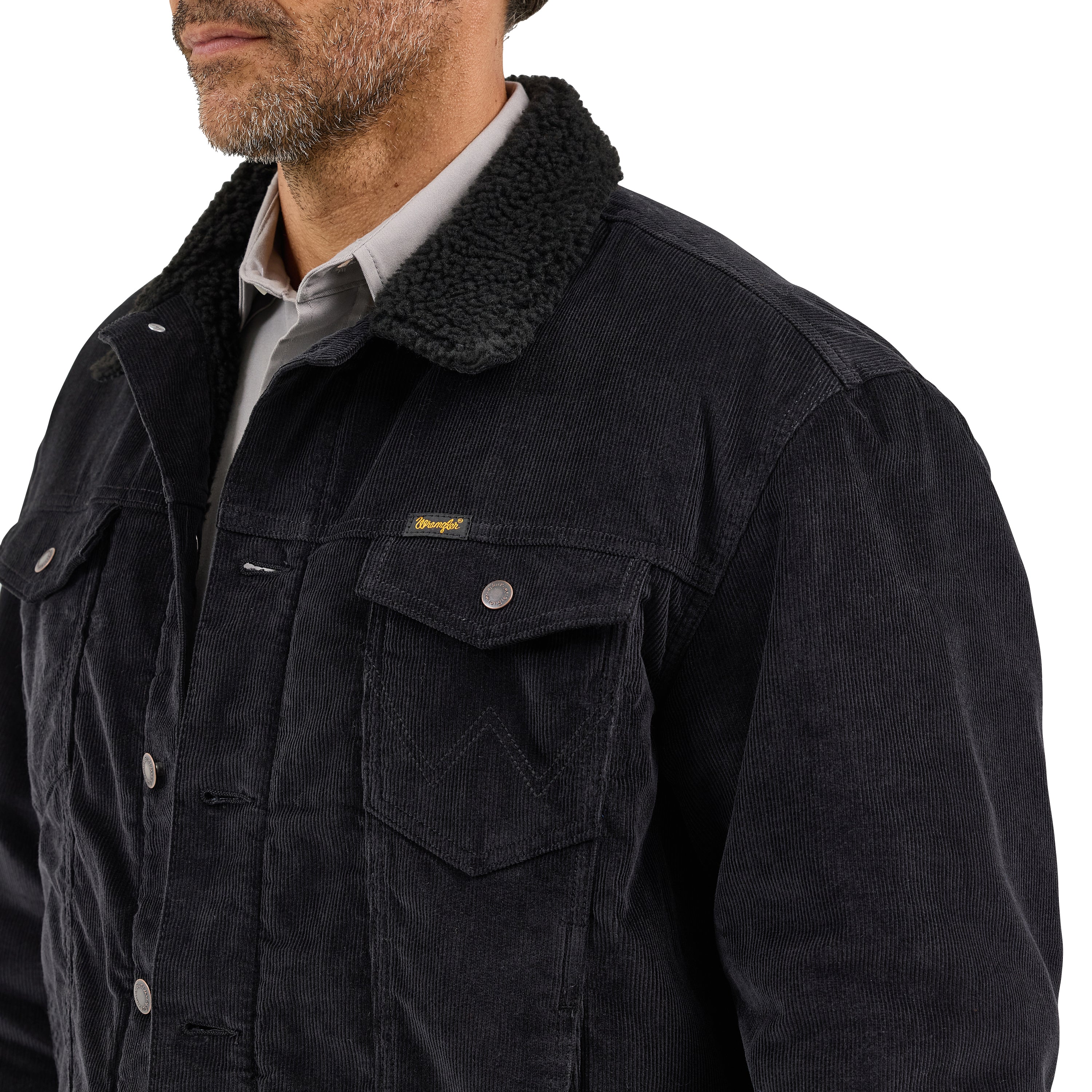 Men's Wrangler® Corduroy Jacket - Sherpa Lined 112367604 - Image 4