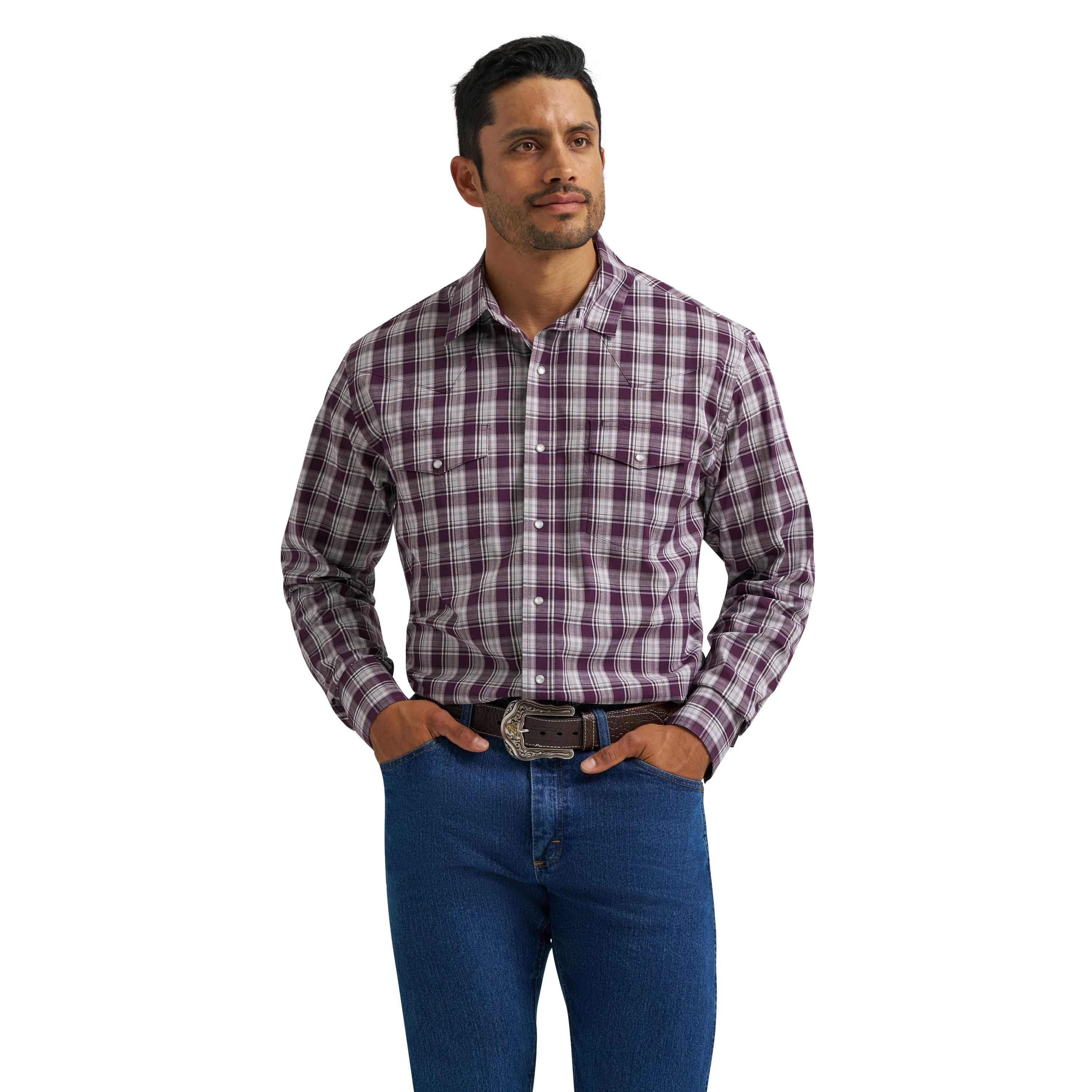 Men's Wrangler® Wrinkle Resist Long Sleeve Shirt - Classic Fit 112367709