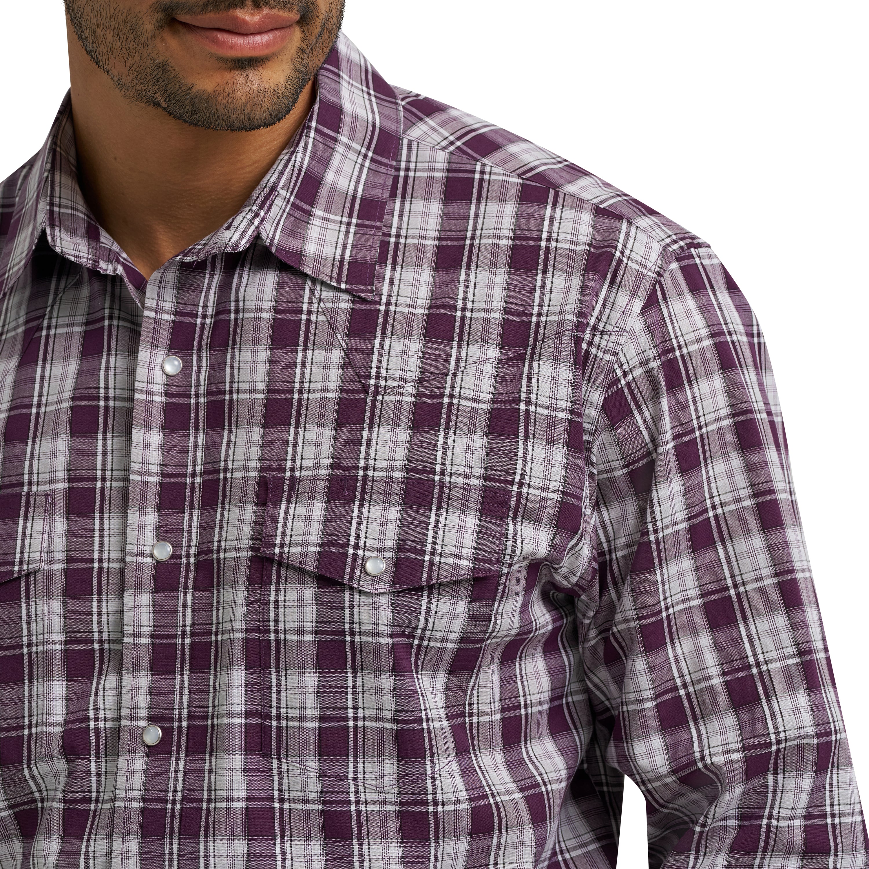 Men's Wrangler® Wrinkle Resist Long Sleeve Shirt - Classic Fit 112367709 - Image 3