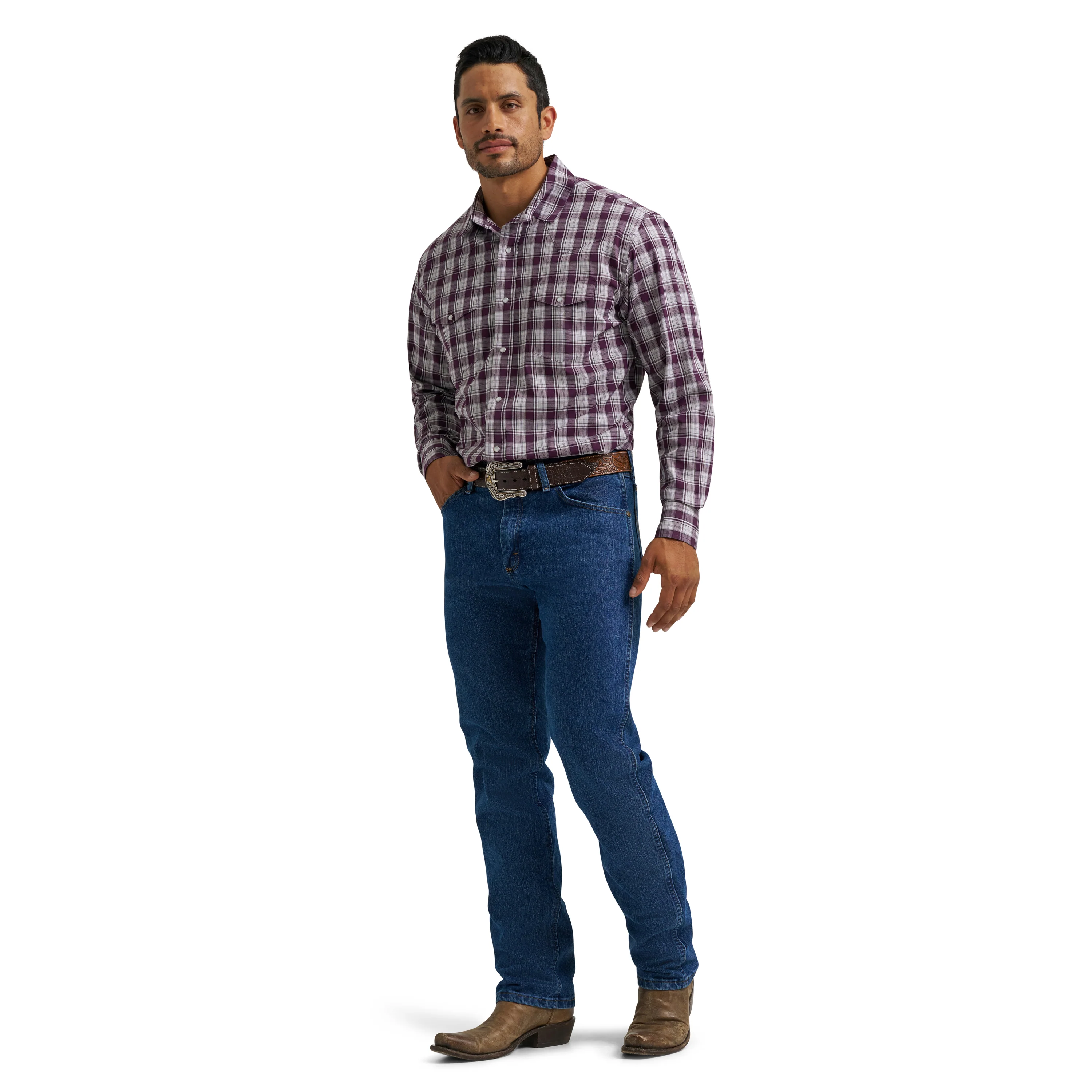 Men's Wrangler® Wrinkle Resist Long Sleeve Shirt - Classic Fit 112367709 - Image 4