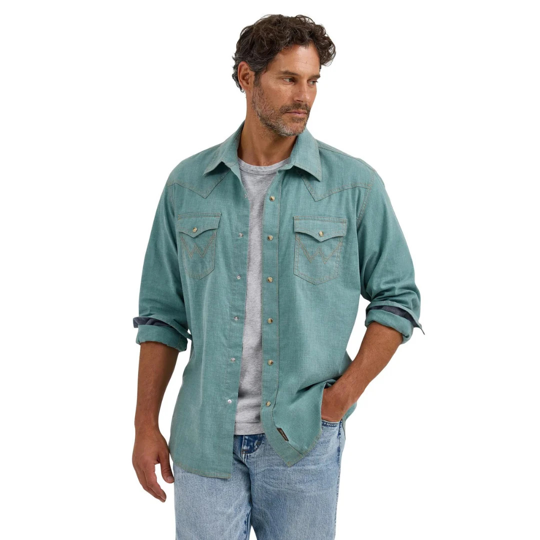 Men's Wrangler Retro® Premium Long Sleeve Shirt - Modern Fit 112368218