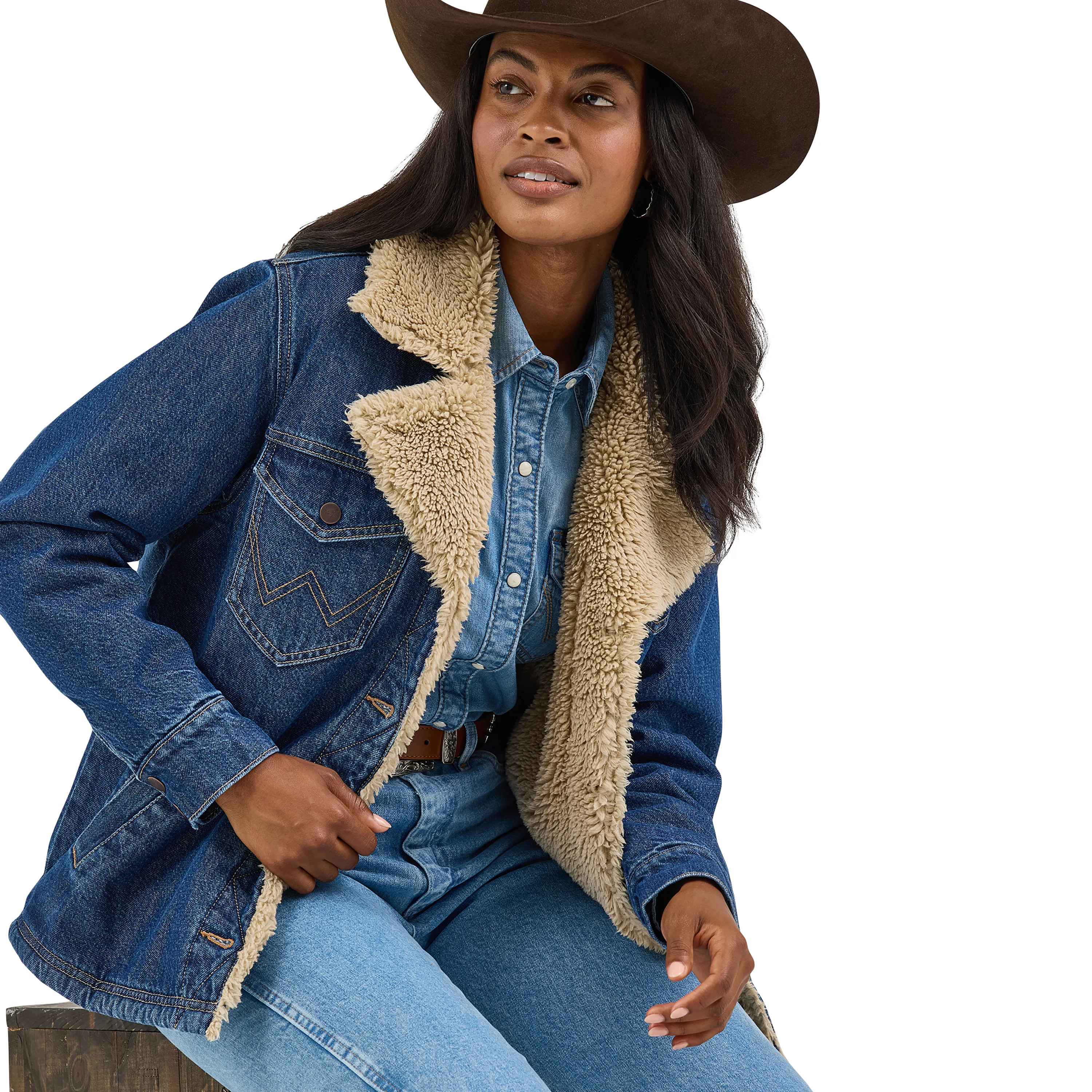 Women's Wrangler Retro® Sherpa Lined Coat 112367333 - Image 8