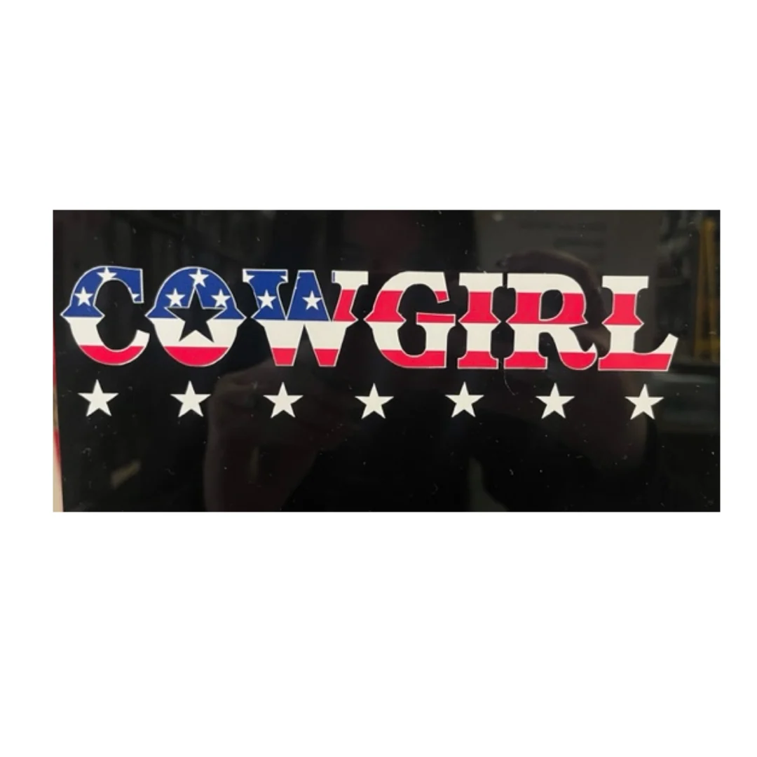 Mini Distressed USA Flag Filled Cowgirl TXF23-02-USA-MINI