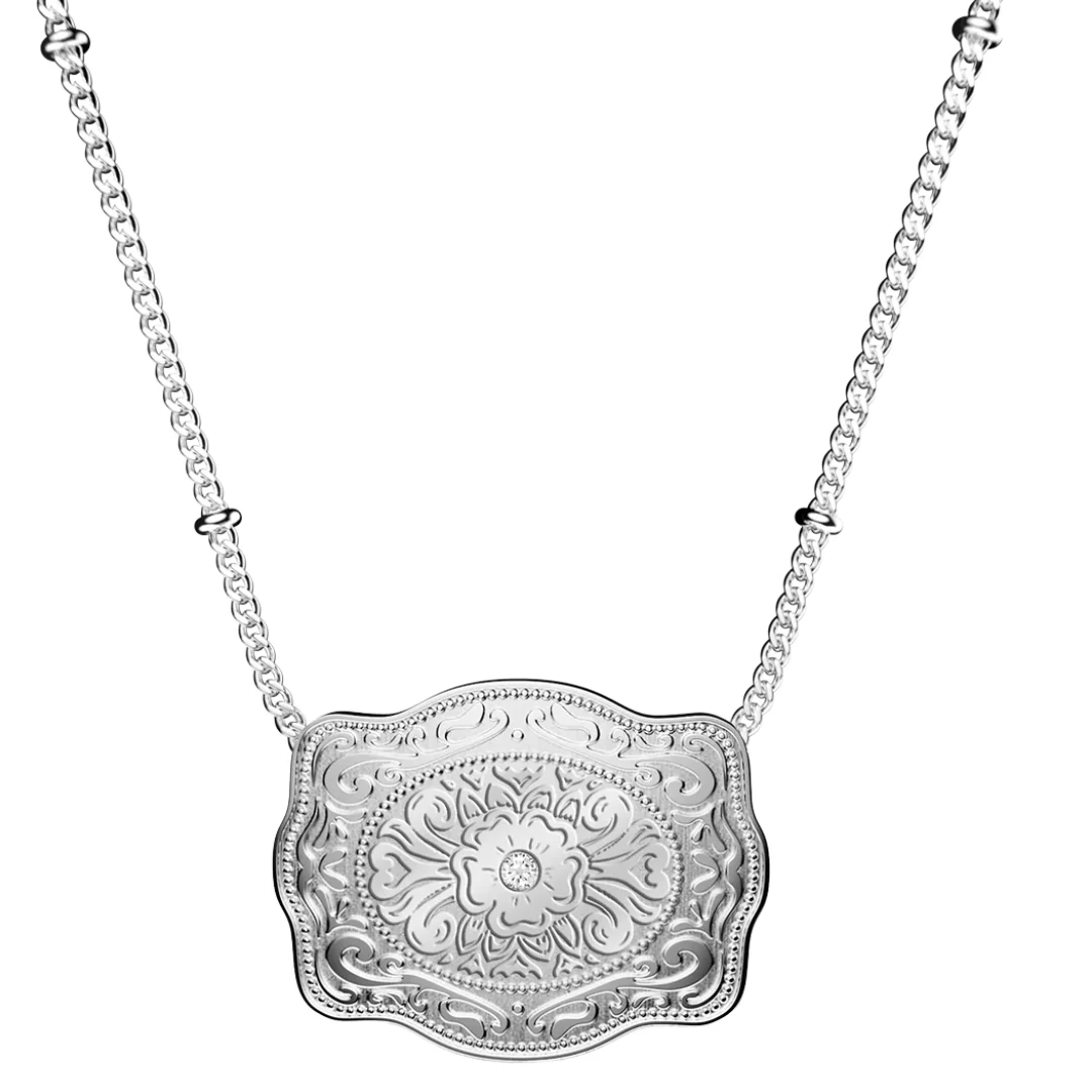 Mini Silver Amelia Rose Necklace