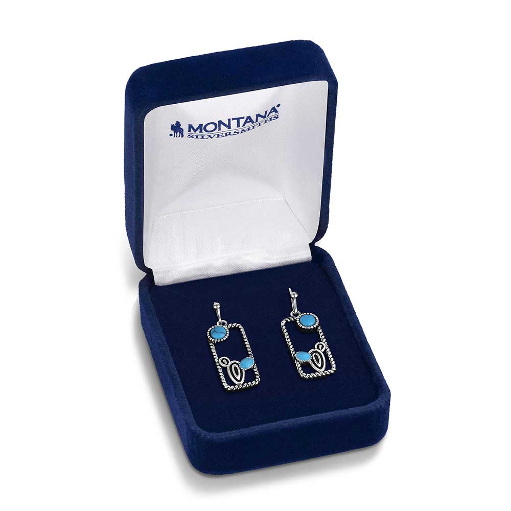 Montana Silversmiths Desert Mirage Turquoise Earrings ER6327 - Image 3