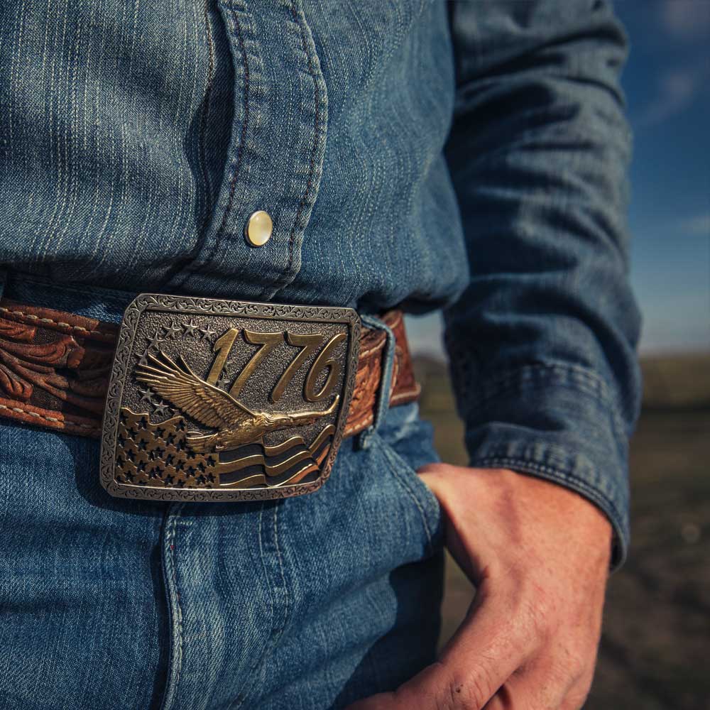 Montana Silversmiths Independent Since 1776 Buckle A1062P - Image 3