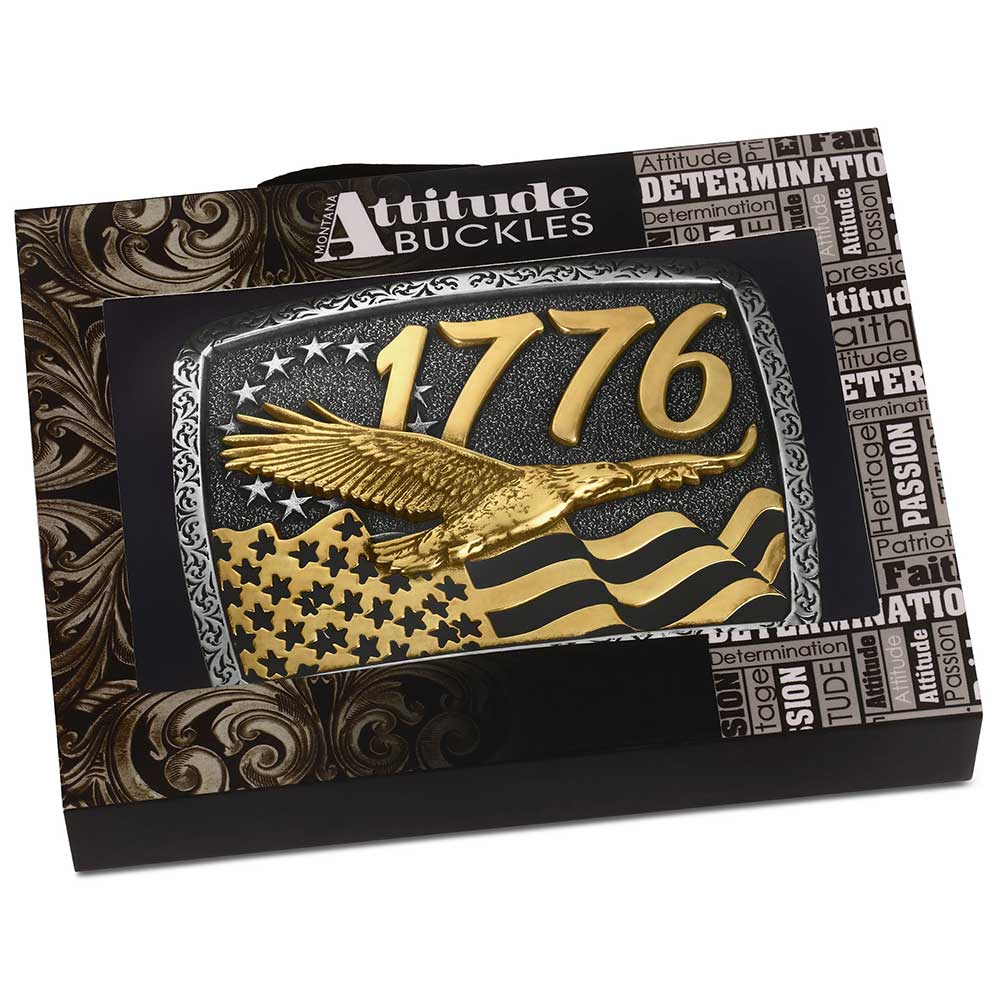 Montana Silversmiths Independent Since 1776 Buckle A1062P - Image 4
