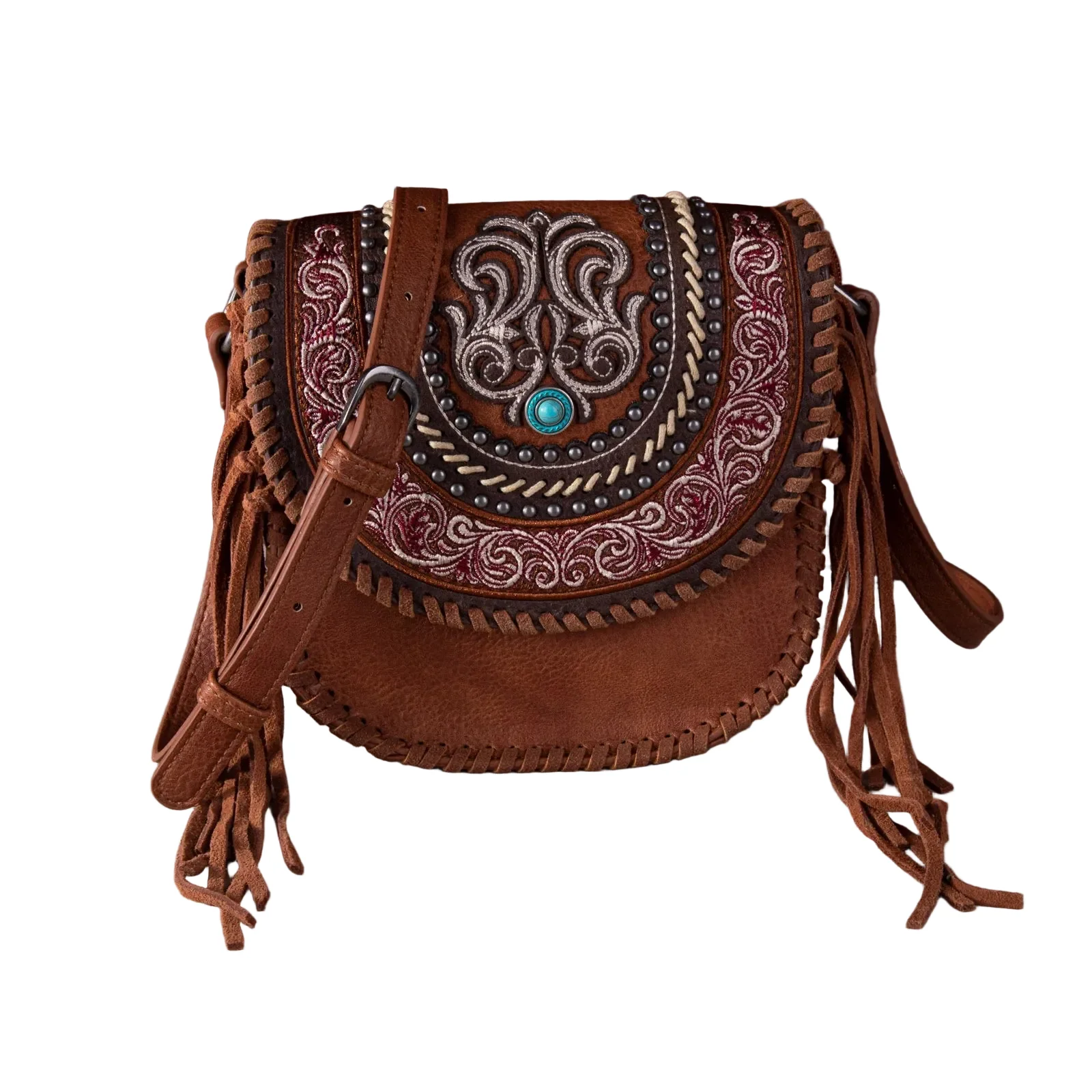 Montana West Brown Tooled Collection Concealed Carry Crossbody MW1256-8360BR