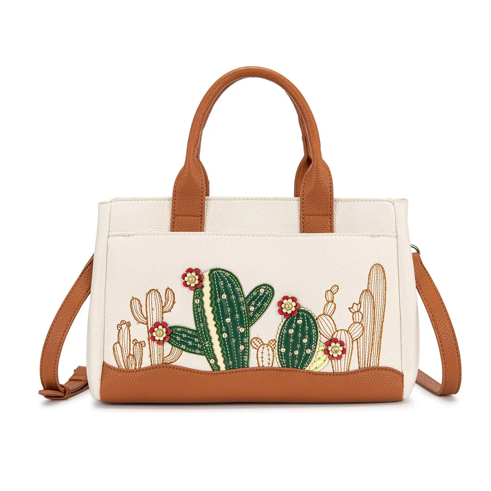 Montana West Cactus Embellished Crossbody Bag - Beige MW1376-8325BG