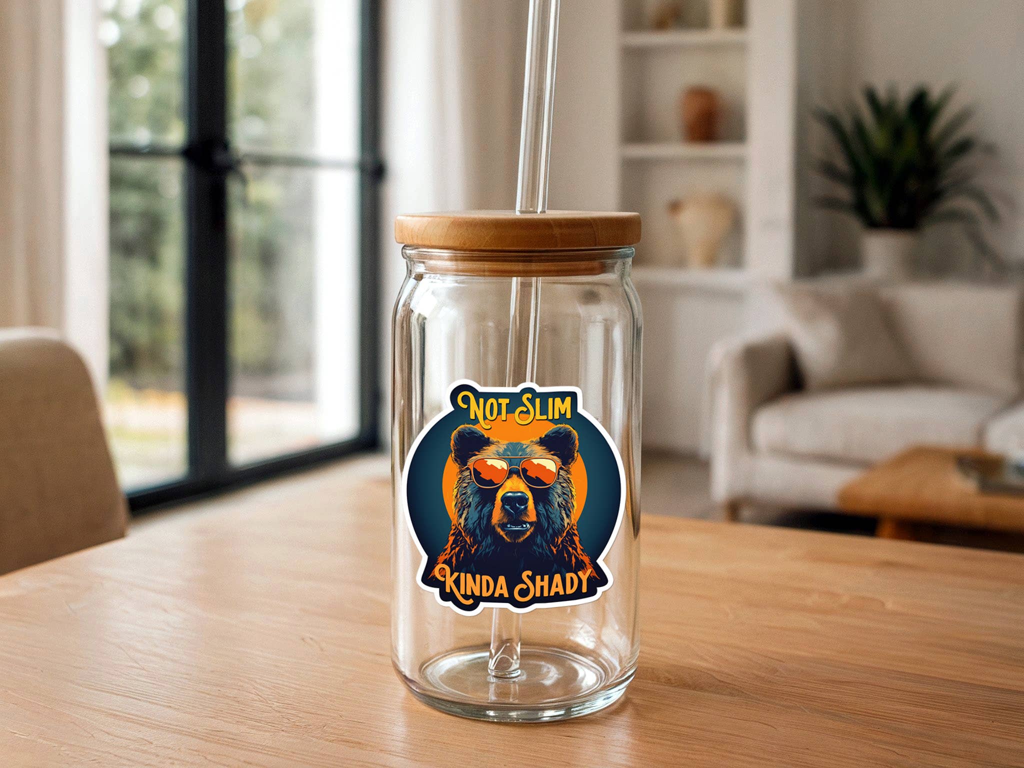 Not Slim, Kinda Shady | Outdoors | Bear | Funny Stickers - Image 3
