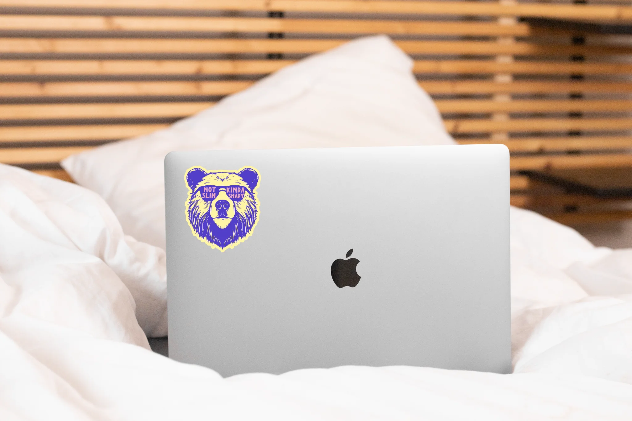 Not Slim Kinda Shady Sticker - bear, funny, cute, pink - Image 2