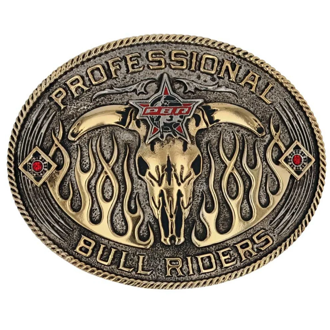 PBR Open Flames Belt Buckle PBR941