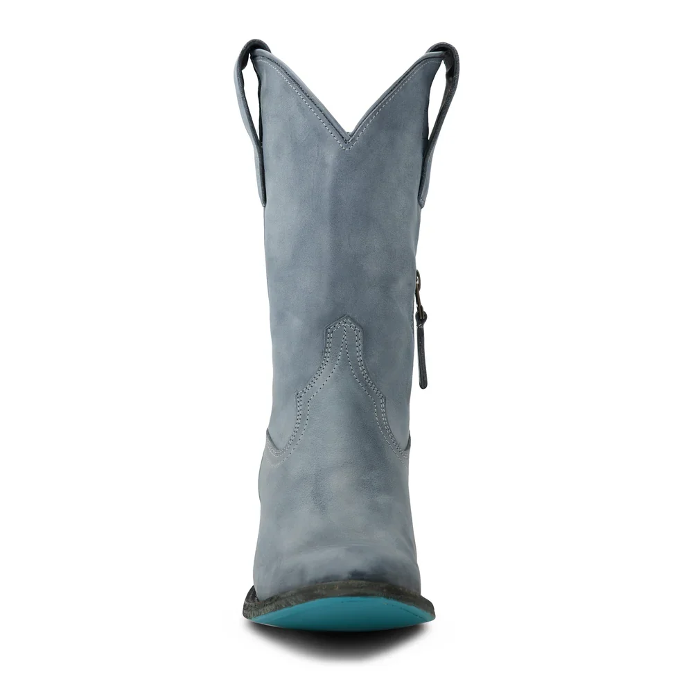 Plain Jane Midi - Washed Denim Boot by Lane SKU: LB0552O - Image 3