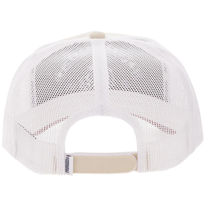 PRCA Tan / White 5-Panel Trucker Cap - 2663T-TNWH - Image 2