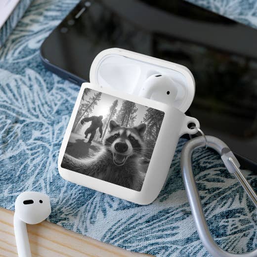 Raccoon Selfie Sasquatch Sticker | Funny Cryptid Vinyl Stick - Image 4