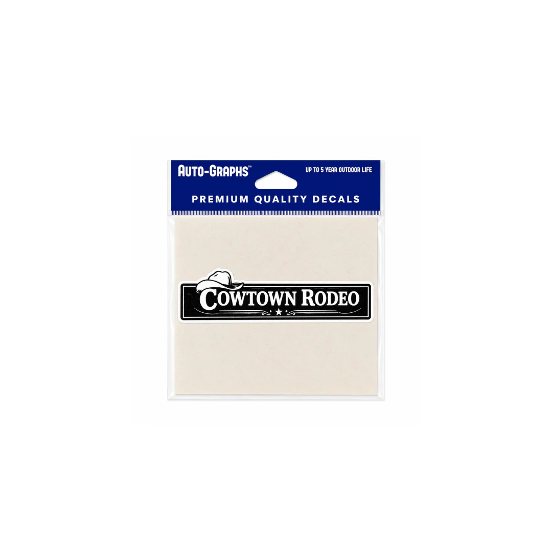 Rectangle Cowtown Rodeo Sticker-Small