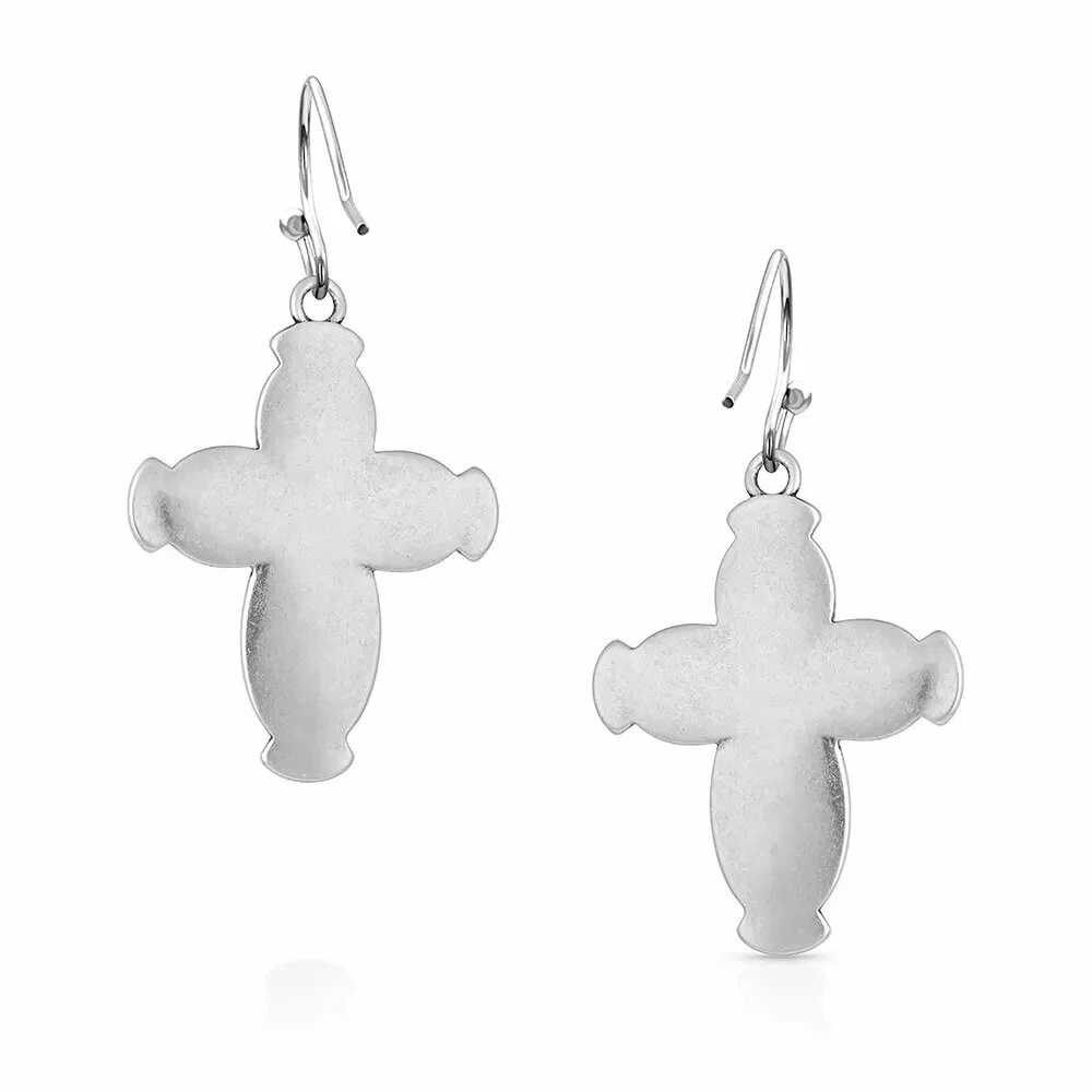 Royal Western Opal Cross Earrings ER4903 - Image 2