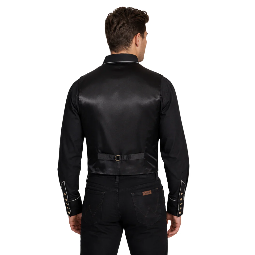 Scully Satin Back Vest in Bourbon Boar Suede - Image 2