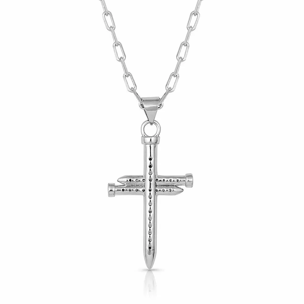 Sparkling Nail Cross Necklace NC4912 - Image 3