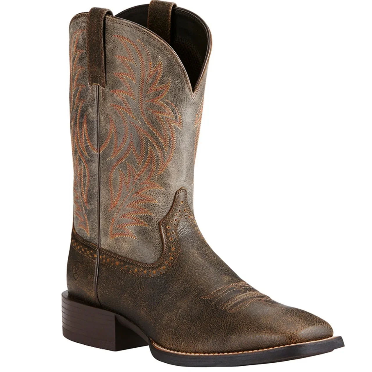Sport Wide Square Toe Western Boot Brooklyn Brown Ashes 10019958