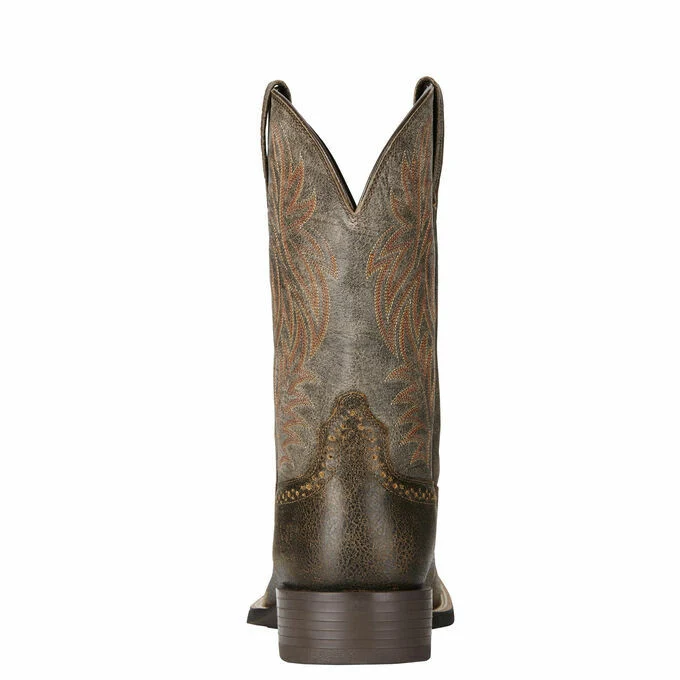 Sport Wide Square Toe Western Boot Brooklyn Brown Ashes 10019958 - Image 5
