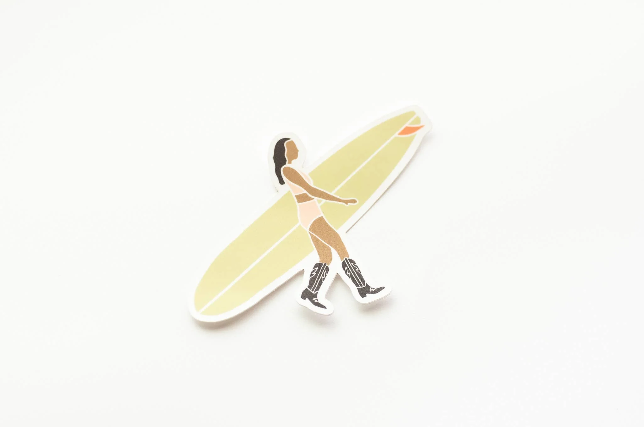 Surf Cowgirl vinyl sticker - Green - Image 2