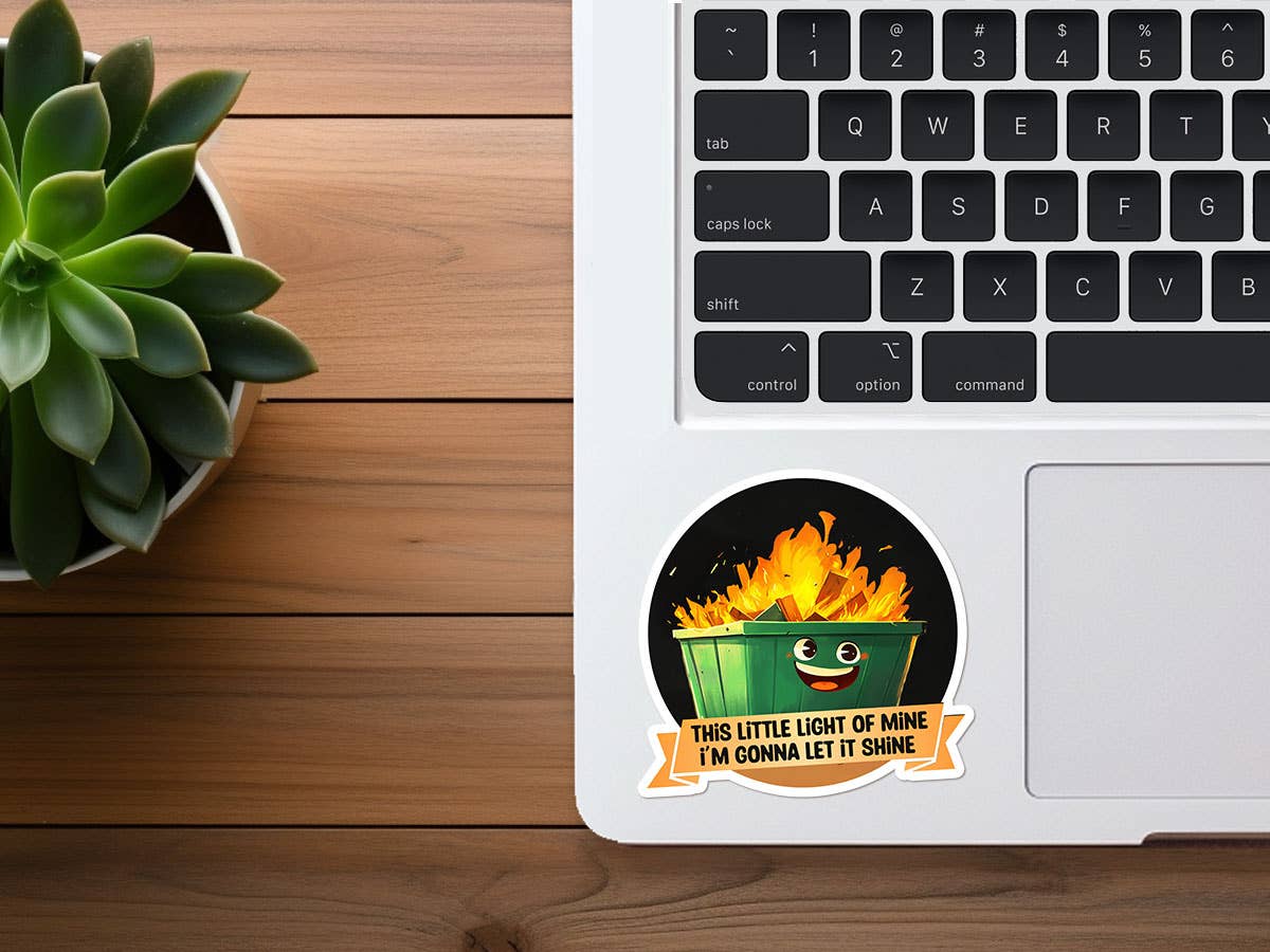 This Little Light of Mine | Dumpster Fire | Funny Stickers - Image 2