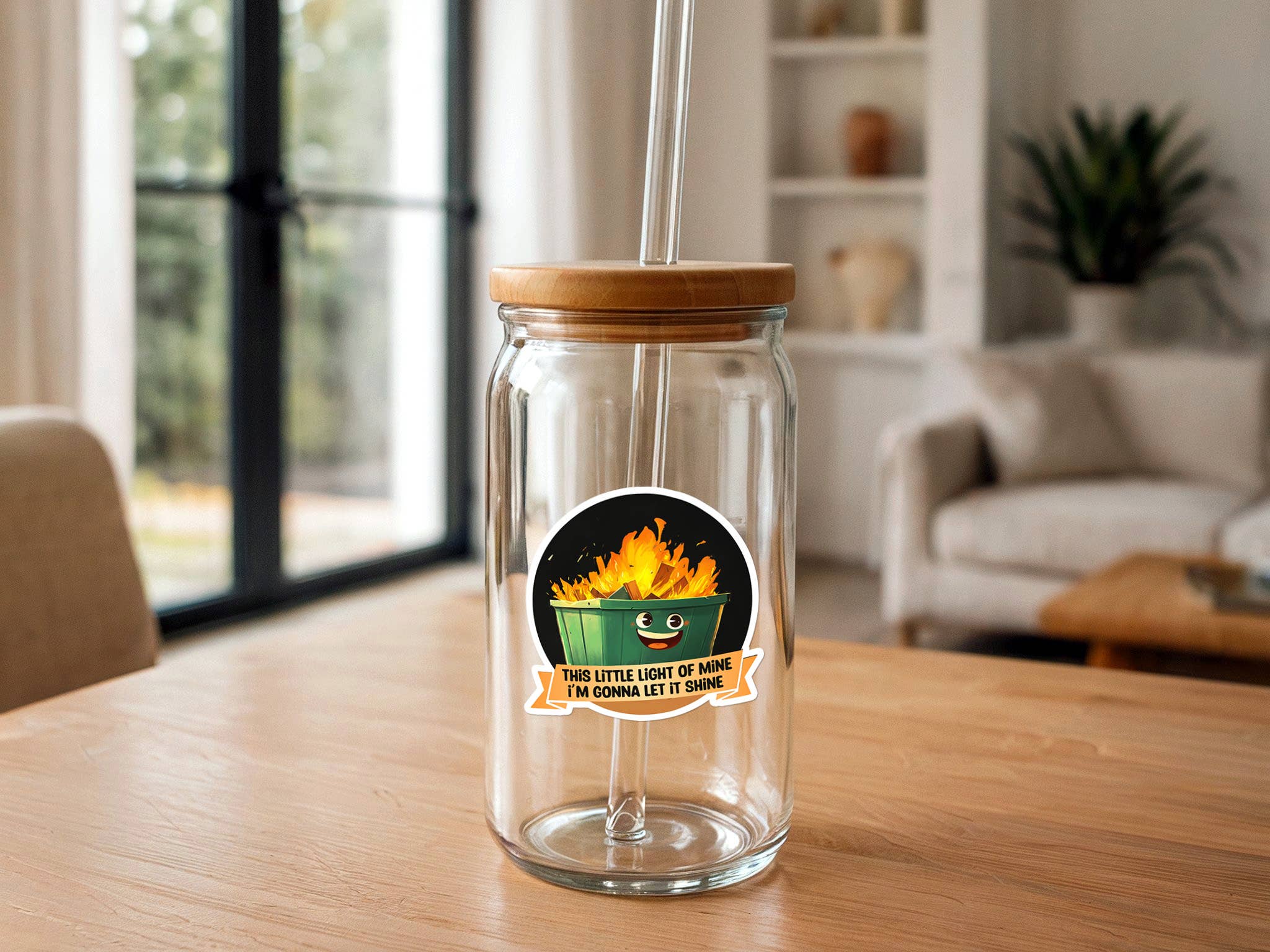 This Little Light of Mine | Dumpster Fire | Funny Stickers - Image 3