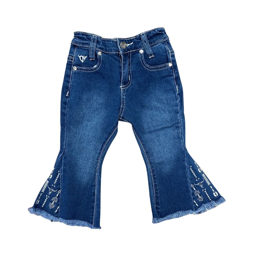 Toddler's Aztec Skull Flare Jean 802245-450-JT - Image 2