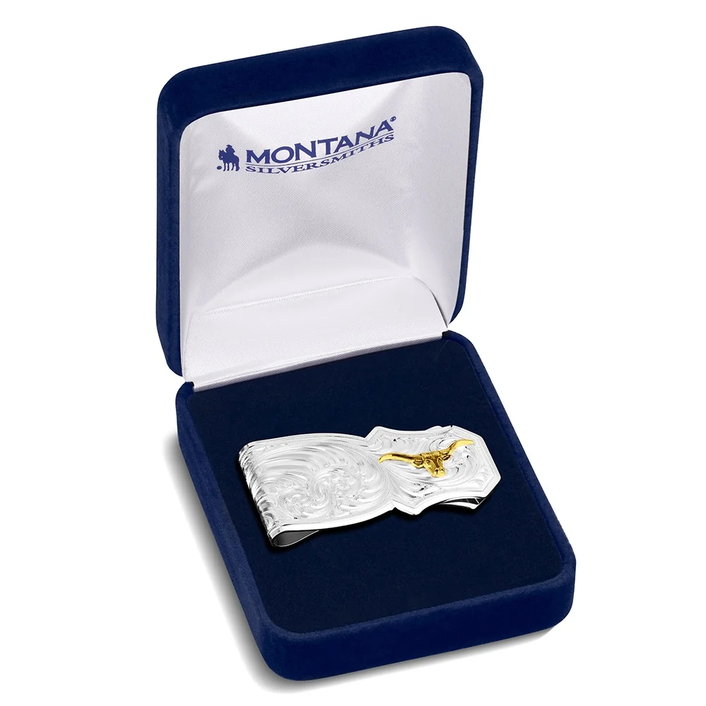 Trail Boss Money Clip with Longhorn MCL6333G-384S - Image 3