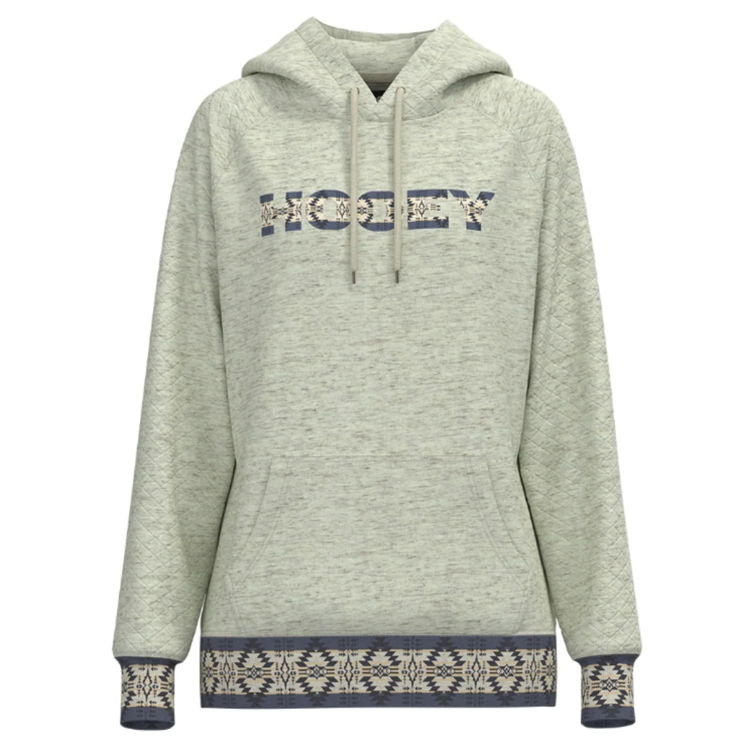 Trophy Ladies Oatmeal Quilted Hoodie - HH1362CR